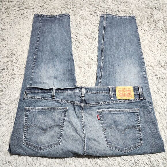 Levis 559 Mens Jeans Size 42x31 Relaxed Fit Straight Leg Denim Medium Wash - Picture 4 of 13